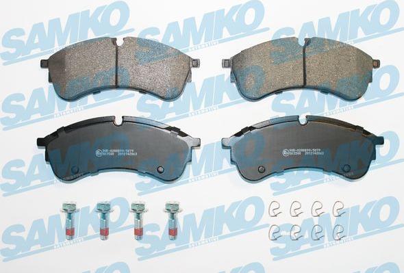 Samko 5SP2063 - Тормозные колодки, дисковые, комплект autospares.lv