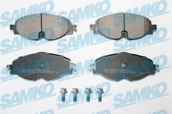 Samko 5SP2067 - Тормозные колодки, дисковые, комплект autospares.lv