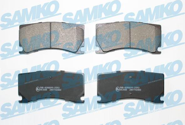 Samko 5SP2003 - Тормозные колодки, дисковые, комплект autospares.lv