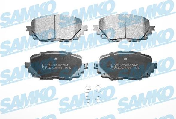 Samko 5SP2002 - Тормозные колодки, дисковые, комплект autospares.lv