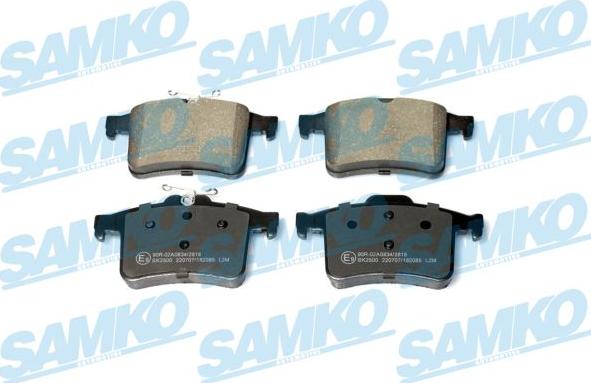 Samko 5SP2085 - Тормозные колодки, дисковые, комплект autospares.lv