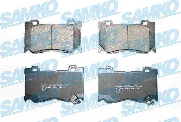 Samko 5SP2086 - Тормозные колодки, дисковые, комплект autospares.lv