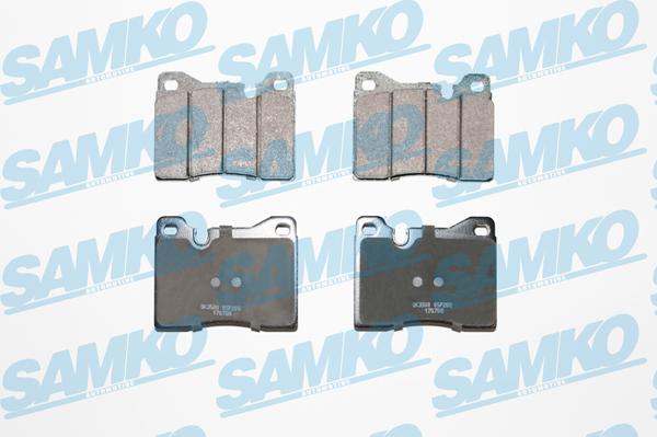 Samko 5SP208 - Тормозные колодки, дисковые, комплект autospares.lv