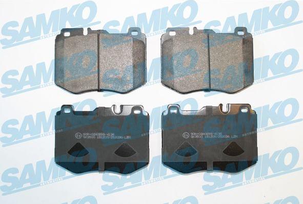 Samko 5SP2036 - Тормозные колодки, дисковые, комплект autospares.lv