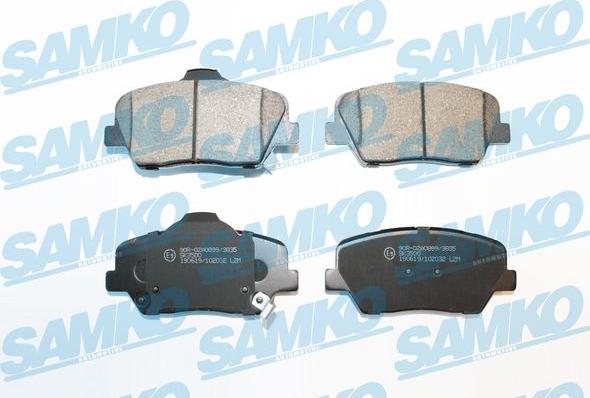 Samko 5SP2032 - Тормозные колодки, дисковые, комплект autospares.lv