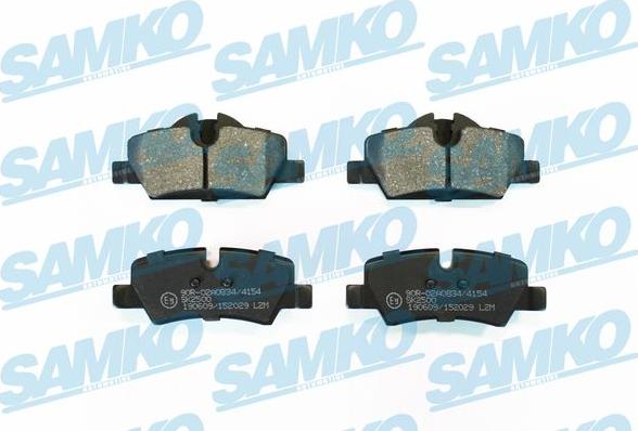 Samko 5SP2029 - Тормозные колодки, дисковые, комплект autospares.lv