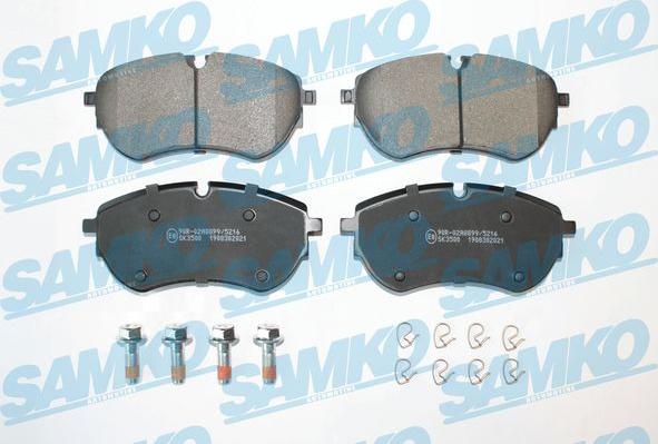 Samko 5SP2021 - Тормозные колодки, дисковые, комплект autospares.lv