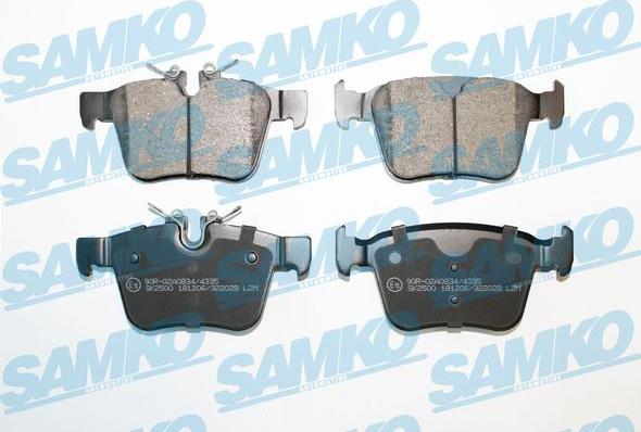 Samko 5SP2028 - Тормозные колодки, дисковые, комплект autospares.lv