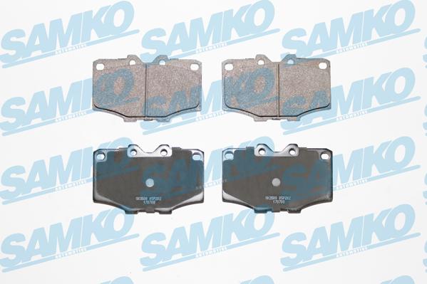 Samko 5SP202 - Тормозные колодки, дисковые, комплект autospares.lv