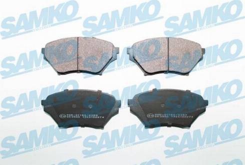 Samko 5SP2074 - Тормозные колодки, дисковые, комплект autospares.lv