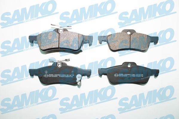 Samko 5SP2076 - Тормозные колодки, дисковые, комплект autospares.lv