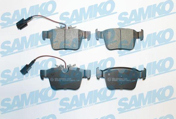 Samko 5SP2071 - Тормозные колодки, дисковые, комплект autospares.lv