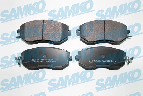 Samko 5SP2077 - Тормозные колодки, дисковые, комплект autospares.lv