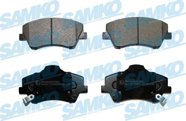 Samko 5SP2195 - Тормозные колодки, дисковые, комплект autospares.lv