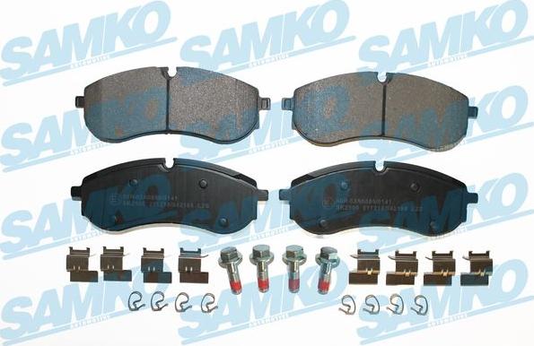 Samko 5SP2196 - Тормозные колодки, дисковые, комплект autospares.lv