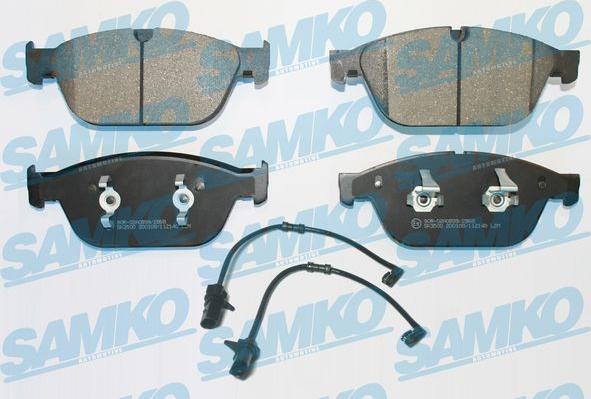 Samko 5SP2140A - Тормозные колодки, дисковые, комплект autospares.lv