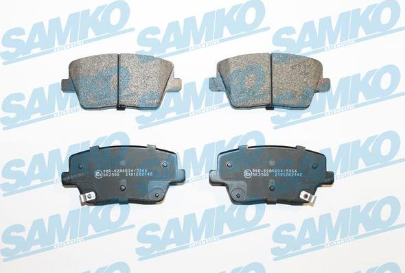 Samko 5SP2142 - Тормозные колодки, дисковые, комплект autospares.lv