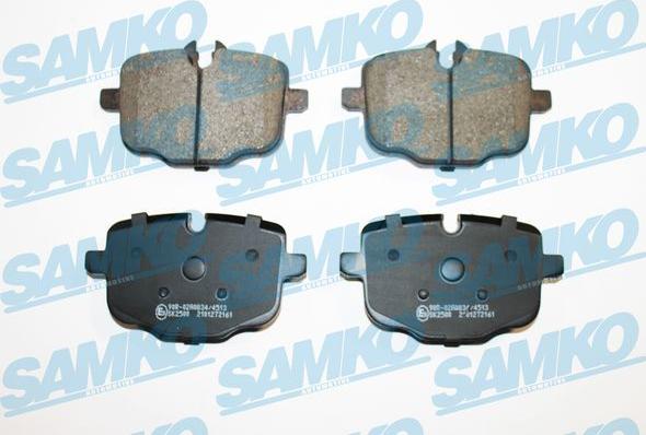 Samko 5SP2161 - Тормозные колодки, дисковые, комплект autospares.lv