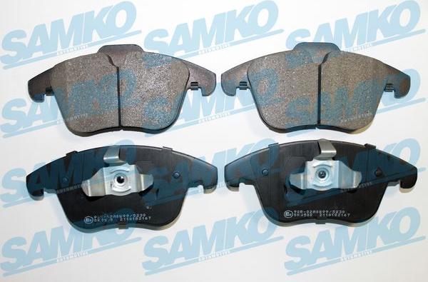 Samko 5SP2167 - Тормозные колодки, дисковые, комплект autospares.lv