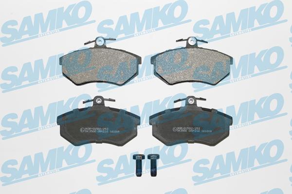Samko 5SP216 - Тормозные колодки, дисковые, комплект autospares.lv