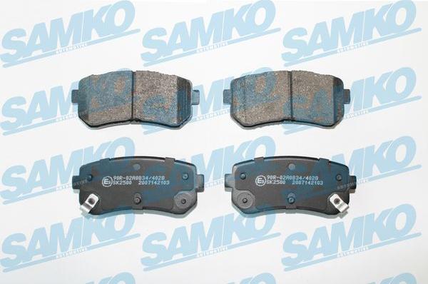 Samko 5SP2103 - Тормозные колодки, дисковые, комплект autospares.lv