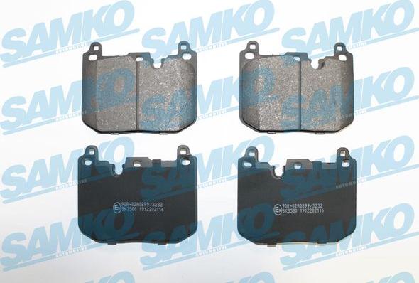 Samko 5SP2116 - Тормозные колодки, дисковые, комплект autospares.lv