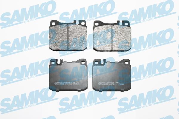 Samko 5SP211 - Тормозные колодки, дисковые, комплект autospares.lv