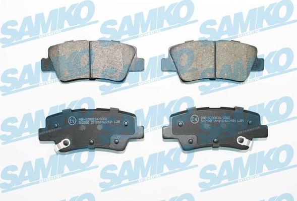 Samko 5SP2181 - Тормозные колодки, дисковые, комплект autospares.lv