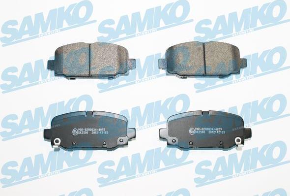 Samko 5SP2183 - Тормозные колодки, дисковые, комплект autospares.lv