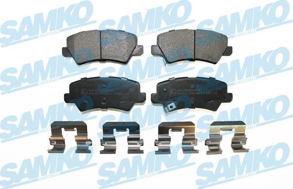 Samko 5SP2182K - Тормозные колодки, дисковые, комплект autospares.lv