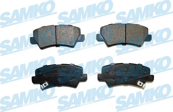 Samko 5SP2182 - Тормозные колодки, дисковые, комплект autospares.lv