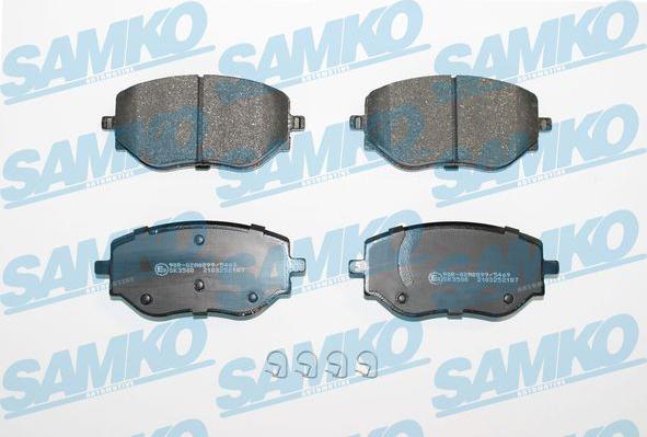 Samko 5SP2187 - Тормозные колодки, дисковые, комплект autospares.lv