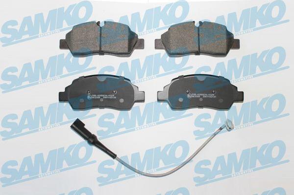 Samko 5SP2130A - Тормозные колодки, дисковые, комплект autospares.lv