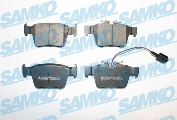 Samko 5SP2125 - Тормозные колодки, дисковые, комплект autospares.lv