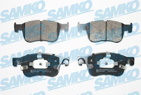 Samko 5SP2120 - Тормозные колодки, дисковые, комплект autospares.lv