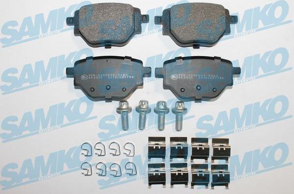 Samko 5SP2175K - Тормозные колодки, дисковые, комплект autospares.lv