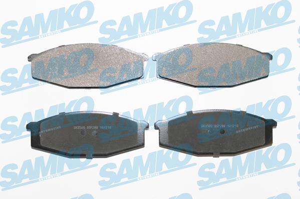 Samko 5SP289 - Тормозные колодки, дисковые, комплект autospares.lv