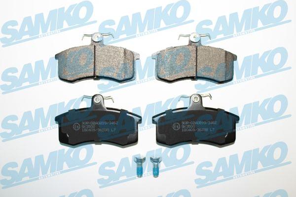 Samko 5SP288 - Тормозные колодки, дисковые, комплект autospares.lv