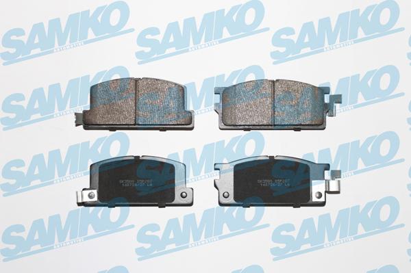 Samko 5SP287 - Тормозные колодки, дисковые, комплект autospares.lv