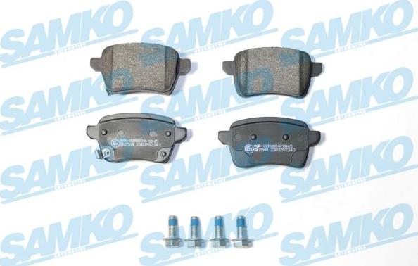 Samko 5SP2343 - Тормозные колодки, дисковые, комплект autospares.lv