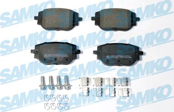 Samko 5SP2358 - Тормозные колодки, дисковые, комплект autospares.lv