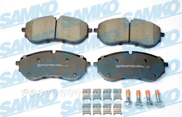 Samko 5SP2308K - Тормозные колодки, дисковые, комплект autospares.lv