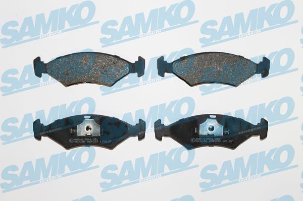 Samko 5SP233 - Тормозные колодки, дисковые, комплект autospares.lv