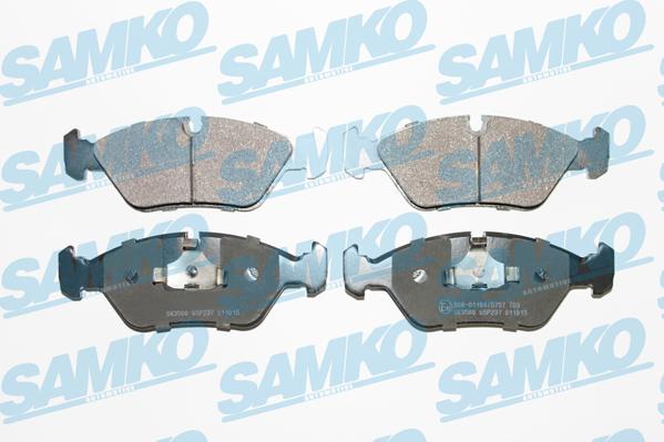 Samko 5SP237 - Тормозные колодки, дисковые, комплект autospares.lv