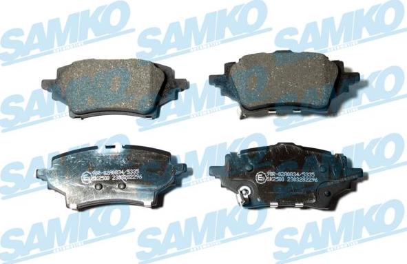 Samko 5SP2296 - Тормозные колодки, дисковые, комплект autospares.lv