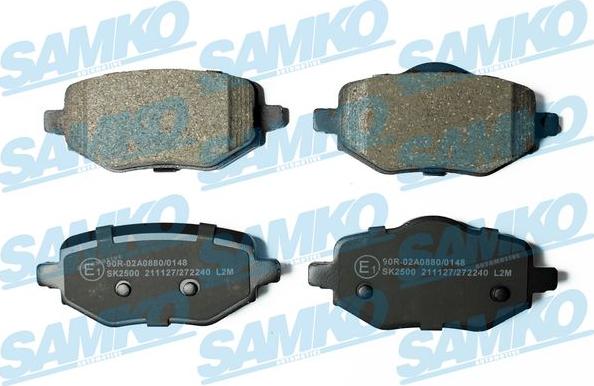 Samko 5SP2240 - Тормозные колодки, дисковые, комплект autospares.lv