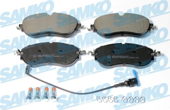 Samko 5SP2259A - Тормозные колодки, дисковые, комплект autospares.lv