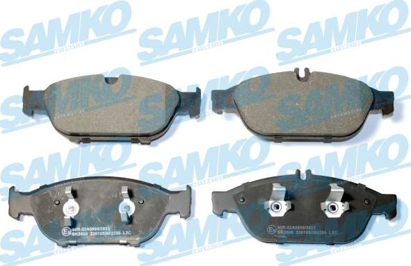 Samko 5SP2256 - Тормозные колодки, дисковые, комплект autospares.lv