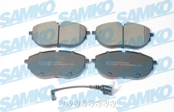 Samko 5SP2253A - Тормозные колодки, дисковые, комплект autospares.lv