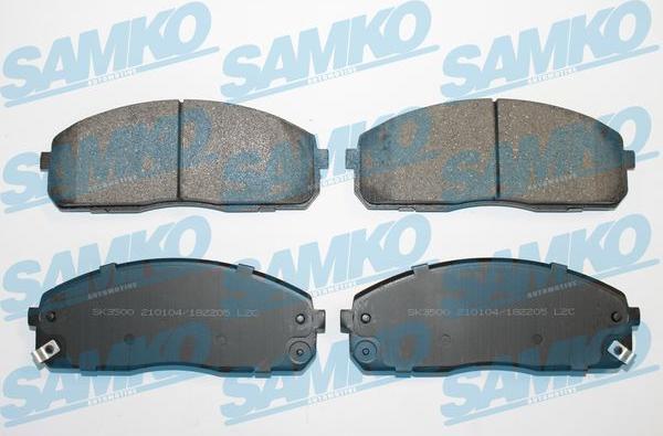 Samko 5SP2205 - Тормозные колодки, дисковые, комплект autospares.lv